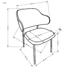 'K497 Light Ash Grey Chair' 'K497 Light Ash Grey Chair'