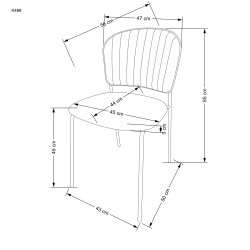 'K499 Ash Grey Chair' 'K499 Ash Grey Chair'