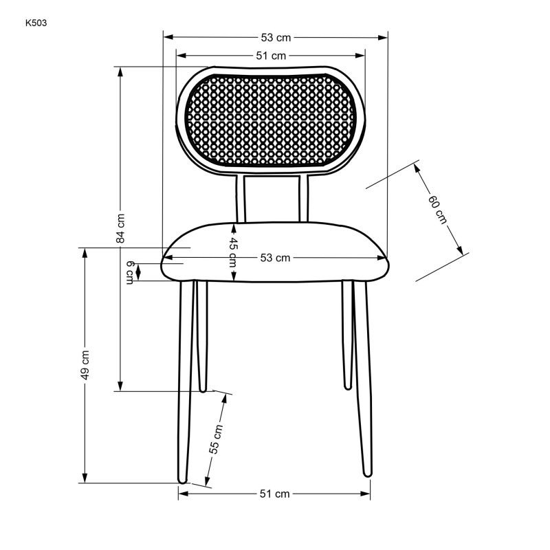 'K503 Ash Grey Chair' 'K503 Ash Grey Chair'