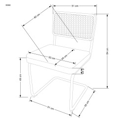 K504 krzesło popielaty / czarny (1p 2szt) K504 krzesło popielaty / czarny (1p 2szt)