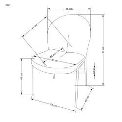 K507 krzesło kremowy (1p 2szt) K507 krzesło kremowy (1p 2szt)