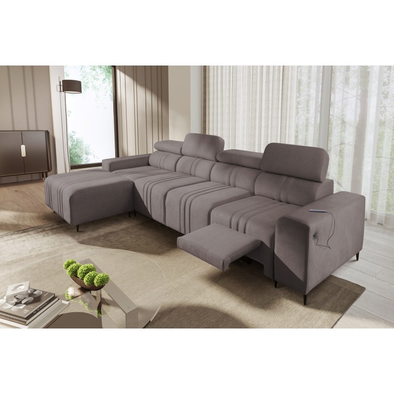 Ecksofa Verona XII Mix mit Schlaffunktion Samt, Vena 8 - Eleganz und Komfort in einem Möbelstück