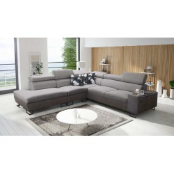 Narożnik Prestige IX z funkcją spania i portem usb - Miękka w dotyku, Freya 210.23 + Tauro 8207