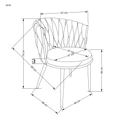 'K516 Light Beige Chair' 'K516 Light Beige Chair'