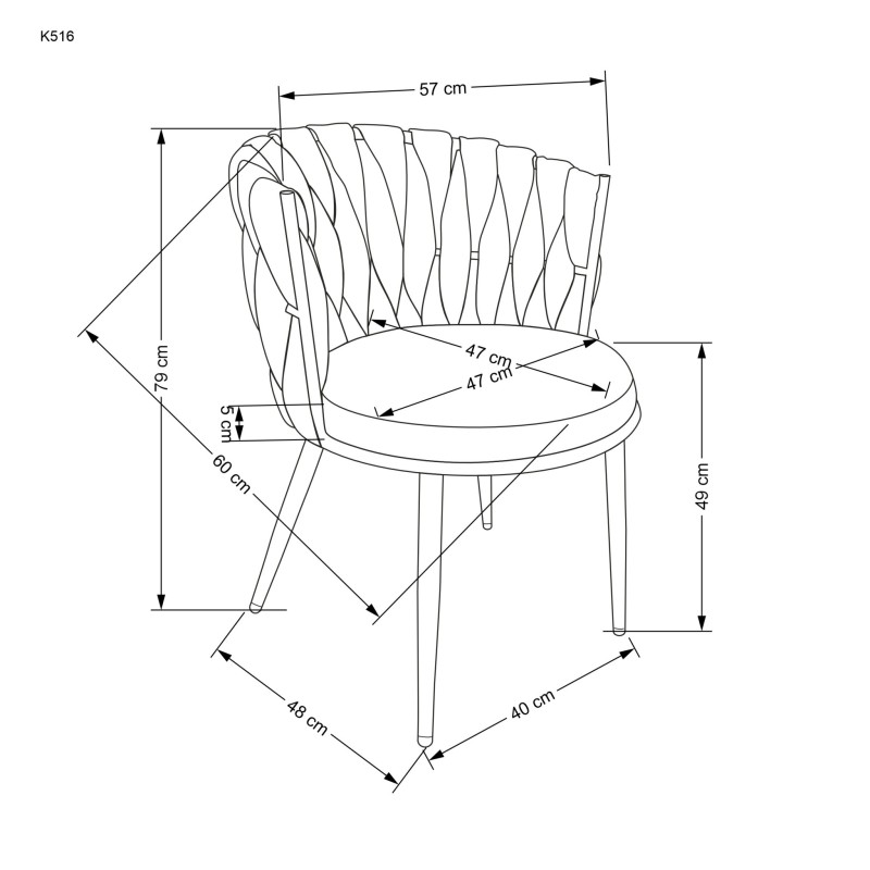 'K516 Light Beige Chair' 'K516 Light Beige Chair'