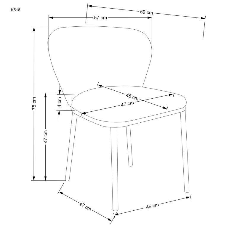 'K518 Chair, Cream' 'K518 Chair, Cream'
