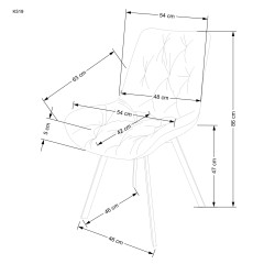 K519 krzesło czarny (1p 2szt) K519 krzesło czarny (1p 2szt)
