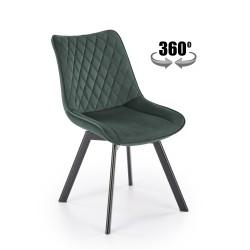 'K520 Chair Legs - Black, Seat - Dark Green' 'K520 Chair Legs - Black, Seat - Dark Green'