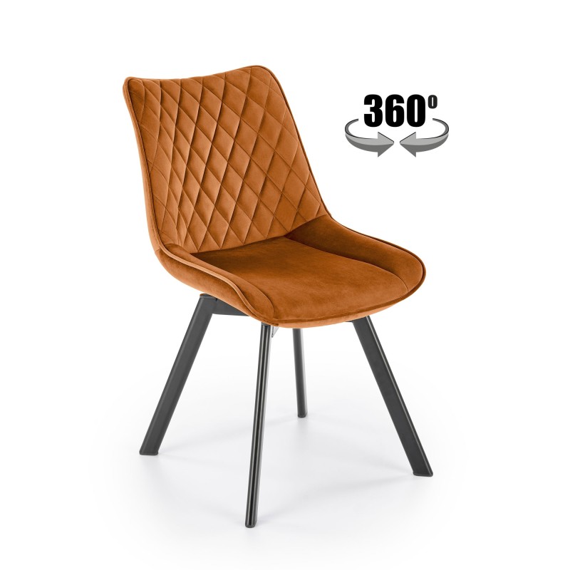 'K520 Chair Legs - Black, Seat - Cinnamon' 'K520 Chair Legs - Black, Seat - Cinnamon'