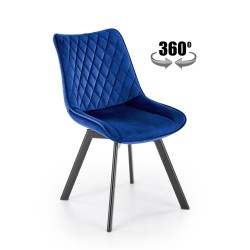 'K520 Chair Legs - Black, Seat - Navy Blue' 'K520 Chair Legs - Black, Seat - Navy Blue'