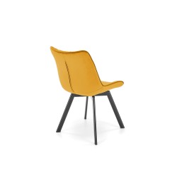 'K520 Chair Legs - Black, Seat - Mustard' 'K520 Chair Legs - Black, Seat - Mustard'