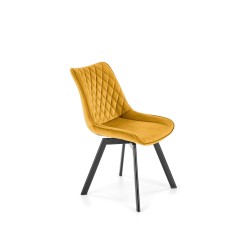 'K520 Chair Legs - Black, Seat - Mustard' 'K520 Chair Legs - Black, Seat - Mustard'