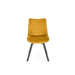 'K520 Chair Legs - Black, Seat - Mustard' 'K520 Chair Legs - Black, Seat - Mustard'