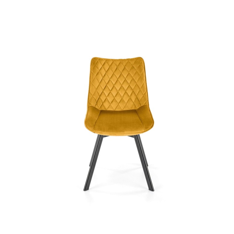 'K520 Chair Legs - Black, Seat - Mustard' 'K520 Chair Legs - Black, Seat - Mustard'