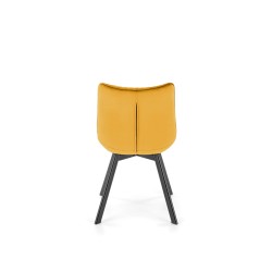 'K520 Chair Legs - Black, Seat - Mustard' 'K520 Chair Legs - Black, Seat - Mustard'