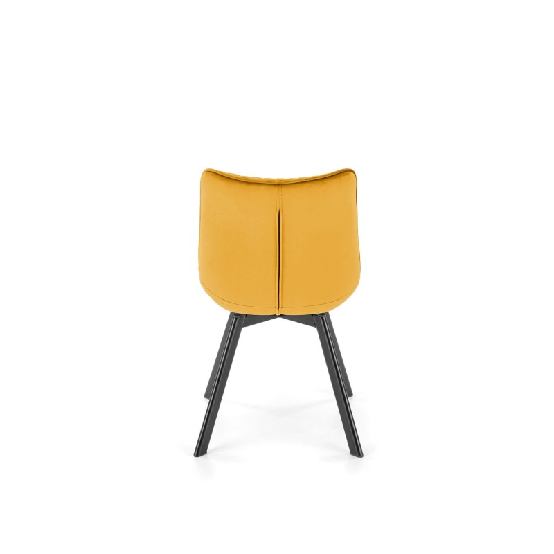 'K520 Chair Legs - Black, Seat - Mustard' 'K520 Chair Legs - Black, Seat - Mustard'