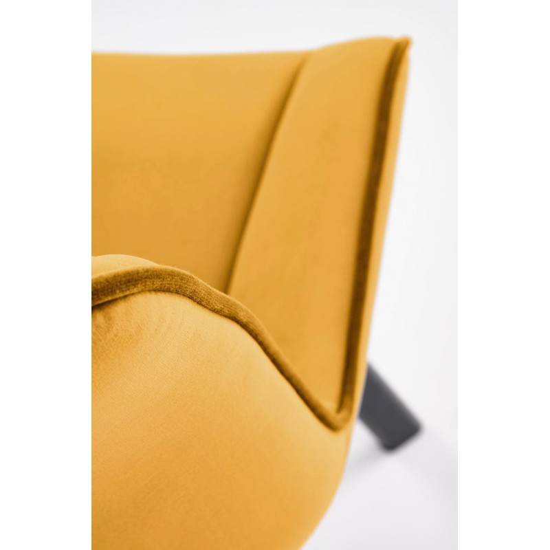 'K520 Chair Legs - Black, Seat - Mustard' 'K520 Chair Legs - Black, Seat - Mustard'