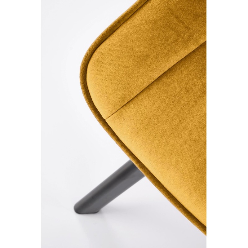 'K520 Chair Legs - Black, Seat - Mustard' 'K520 Chair Legs - Black, Seat - Mustard'