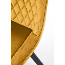 'K520 Chair Legs - Black, Seat - Mustard' 'K520 Chair Legs - Black, Seat - Mustard'
