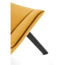 'K520 Chair Legs - Black, Seat - Mustard' 'K520 Chair Legs - Black, Seat - Mustard'