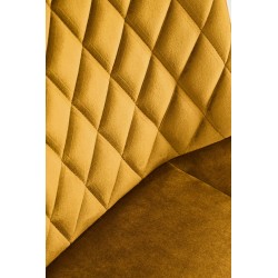 'K520 Chair Legs - Black, Seat - Mustard' 'K520 Chair Legs - Black, Seat - Mustard'