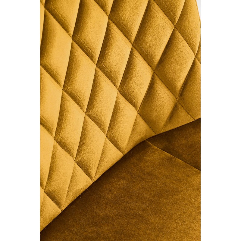 'K520 Chair Legs - Black, Seat - Mustard' 'K520 Chair Legs - Black, Seat - Mustard'