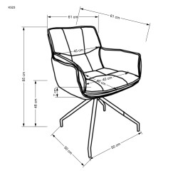 'K523 Brown/Dark Brown Chair' 'K523 Brown/Dark Brown Chair'