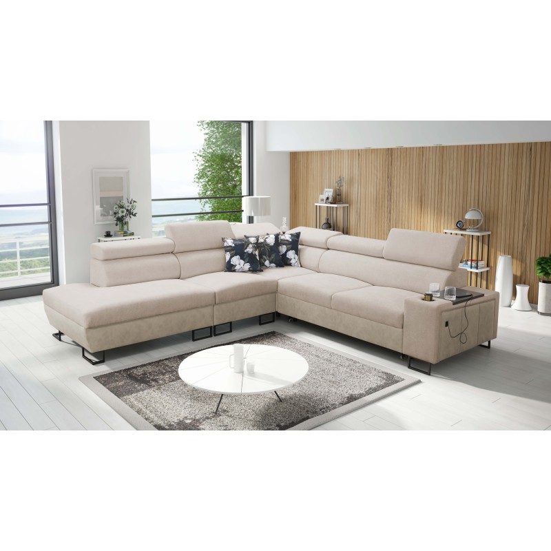 Prestige IX Ecksofa mit Schlaffunktion und USB-Anschluss - Weich im Griff, Freya 210.04 + Tauro 8203.