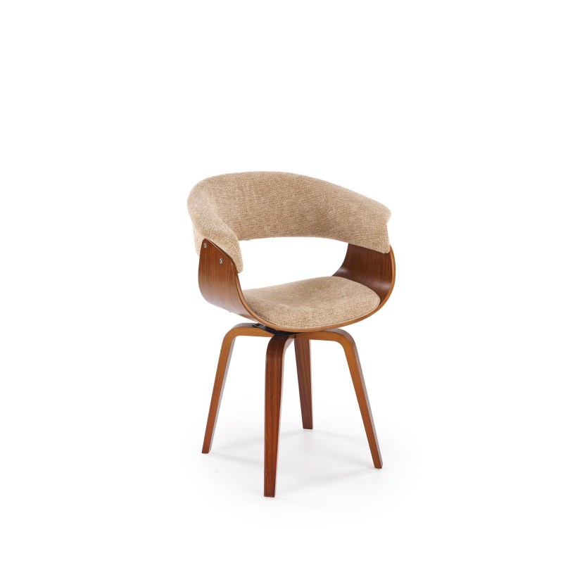 'K545 Beige / Walnut Chair' 'K545 Beige / Walnut Chair'