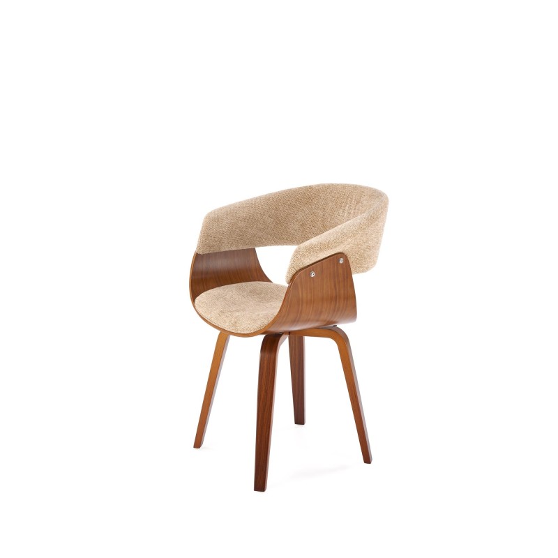 'K545 Beige / Walnut Chair' 'K545 Beige / Walnut Chair'