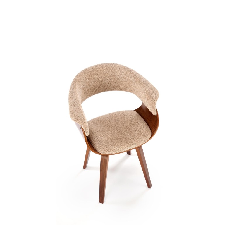 'K545 Beige / Walnut Chair' 'K545 Beige / Walnut Chair'