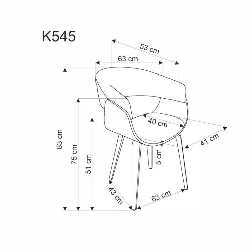 K545 krzesło beżowy / orzechowy (1p 1szt) K545 krzesło beżowy / orzechowy (1p 1szt)
