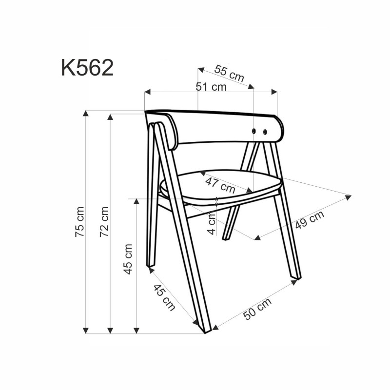 K562 krzesło orzechowy / jasny beżowy (1p 2szt) K562 krzesło orzechowy / jasny beżowy (1p 2szt)