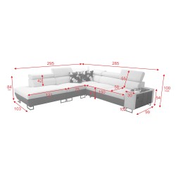 Prestige IX Ecksofa mit Schlaffunktion und USB-Anschluss - Weich im Griff, Freya 210.18 + Tauro 8207 Prestige IX Ecksofa mit Schlaffunktion und USB-Anschluss - Weich im Griff, Freya 210.18 + Tauro 8207