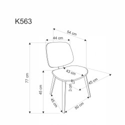'K563 Walnut / Ash / Black Chair' 'K563 Walnut / Ash / Black Chair'