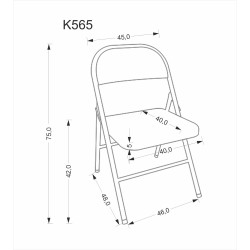 'K565 Folding Chair, White' 'K565 Folding Chair, White'