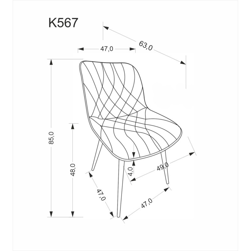 'K567 Chair, Ash Grey' 'K567 Chair, Ash Grey'