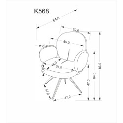 K568 krzesło popielaty (2p 2szt) K568 krzesło popielaty (2p 2szt)