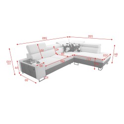 Prestige VII Corner Sofa with Soft to the Touch, Freya 210.24 + Tauro 8207 - elegance and functionality in one Prestige VII Corner Sofa with Soft to the Touch, Freya 210.24 + Tauro 8207 - elegance and functionality in one