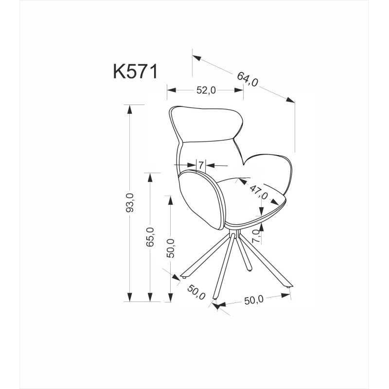 K571 krzesło popielaty (1p 2 szt) K571 krzesło popielaty (1p 2 szt)