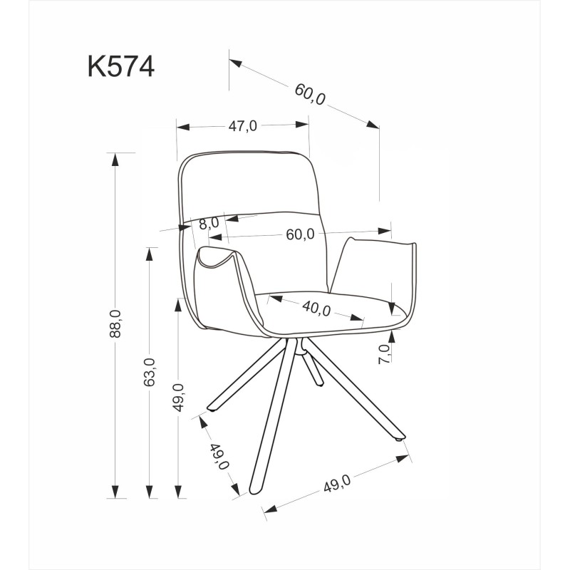 K574 krzesło ciemny beżowy (1p 2szt) K574 krzesło ciemny beżowy (1p 2szt)