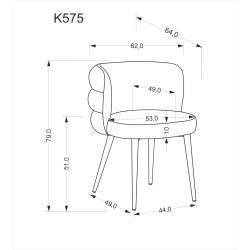 K575 krzesło popielaty (1p 2szt) K575 krzesło popielaty (1p 2szt)
