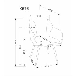 K576 krzesło popielaty (1p 2 szt) K576 krzesło popielaty (1p 2 szt)