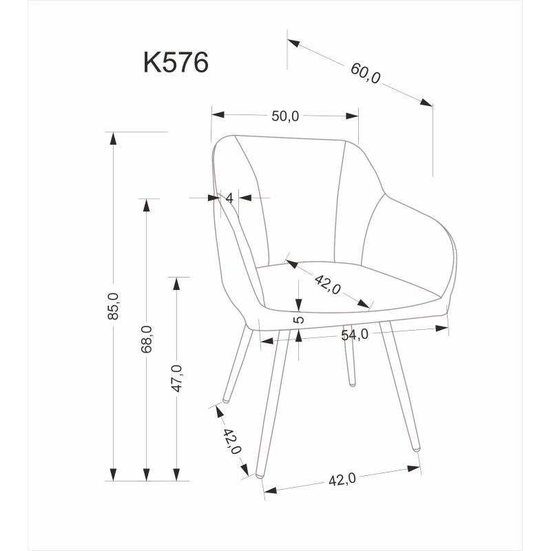 K576 krzesło popielaty (1p 2 szt) K576 krzesło popielaty (1p 2 szt)