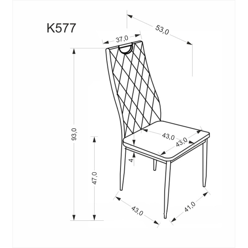 K577 krzesło czarny / czarny (1p 4szt) K577 krzesło czarny / czarny (1p 4szt)