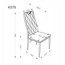 K578 krzesło beżowy / srebrny (1p 4szt) K578 krzesło beżowy / srebrny (1p 4szt)