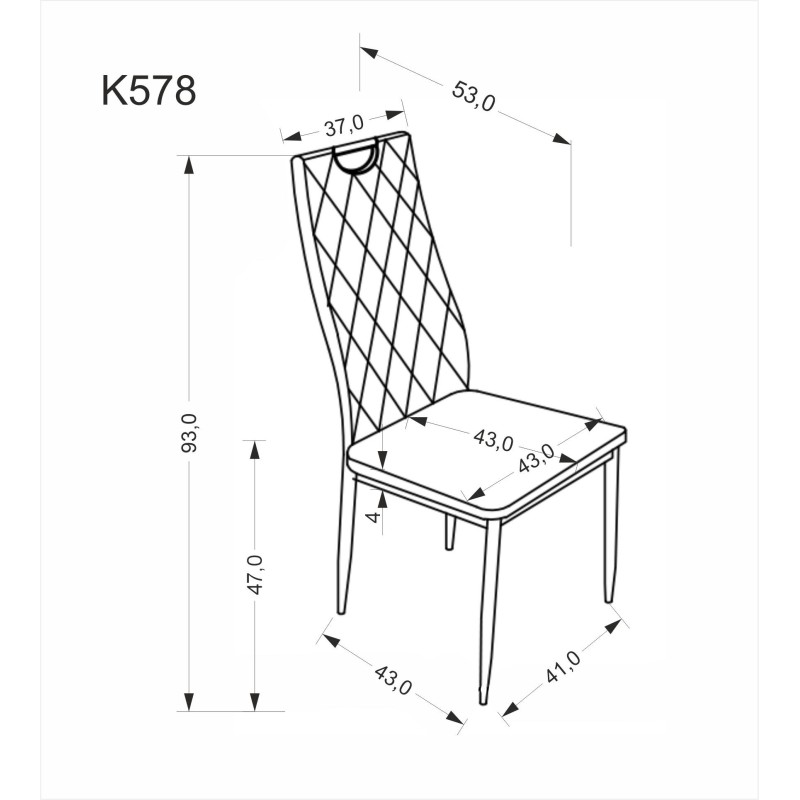 K578 krzesło beżowy / srebrny (1p 4szt) K578 krzesło beżowy / srebrny (1p 4szt)