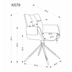 K579 krzesło brązowy (1p 2szt) K579 krzesło brązowy (1p 2szt)