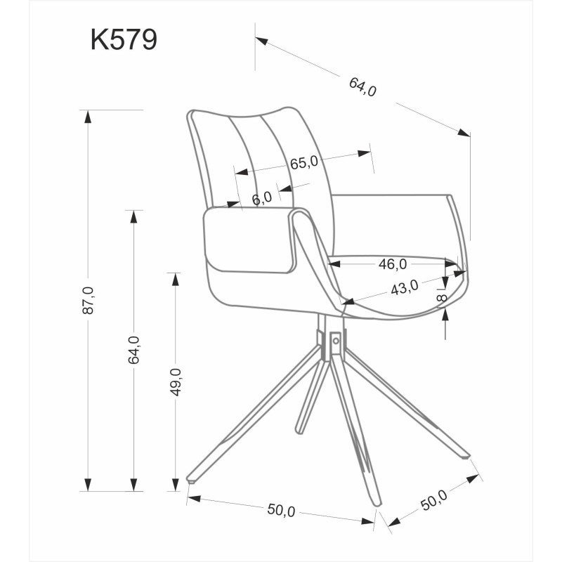 K579 krzesło brązowy (1p 2szt) K579 krzesło brązowy (1p 2szt)