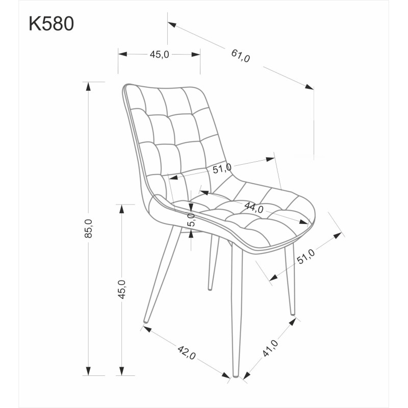 K580 krzesło, popielaty (1p 4szt) K580 krzesło, popielaty (1p 4szt)